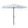 Parasol Rond Ø 300 cm Structure Acier pour Jardin Extérieur Blanc