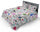 Parure de lit double avec taies d'oreiller imprimées et en microfibre