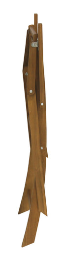 Set 2 Sedie da Giardino Pieghevoli 56x53x92 cm con Braccioli in Legno Naturale