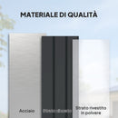 Baule Cassapanca da Esterno 124x66x72 cm da 400L in Acciaio Zincato con Serratura e 2 Chiavi Grigio Scuro   