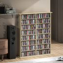 Mobile Libreria Porta CD 106,5x24x126,3 cm a 16 Ripiani dal Design Moderno in Legno Naturale      