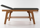 Lettino da Massaggio Visita Fisioterapia Fisso 2 Sezioni 190x70x75 cm 250Kg Nero