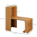 Tavolo Pieghevole da Pranzo max 3 Persone 75x144x144,5 cm in Truciolato e Acciaio color Legno