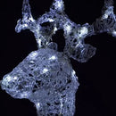 Renna Luminosa Natalizia Esterno 82 cm Decorazione Addobbo Natale Bianco Freddo