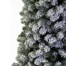 Albero di Natale Artificiale Innevato Monte Vettore Slim Verde Varie Misure