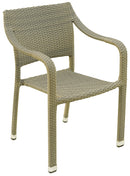 Sedia da Giardino in Alluminio e Wicher Vorghini Malta Avana