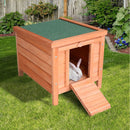 Conigliera Gabbia per Piccoli animali con Tetto Apribile in Legno 51x42x43 cm 