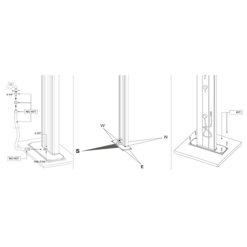 Doccia da Giardino Miscelatore Temporizzato e Lavapiedi Arkema Jolly S Vari Colori
