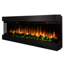 Camino Elettrico da Incasso 48,4x127x20 cm Effetto Fiamma 1500W Dalas Maxi Nero