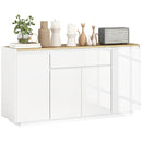 Credenza con 1 Cassetto e 3 Armadietti 140x40x75 cm Bianco   