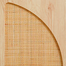 Credenza 80x39x101,8 cm in Legno e Rattan  Naturale