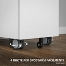 Schedario per Ufficio 2 Cassetti con Chiave Fessura a Busta 30x50x53,5 cm in Acciaio Bianco 