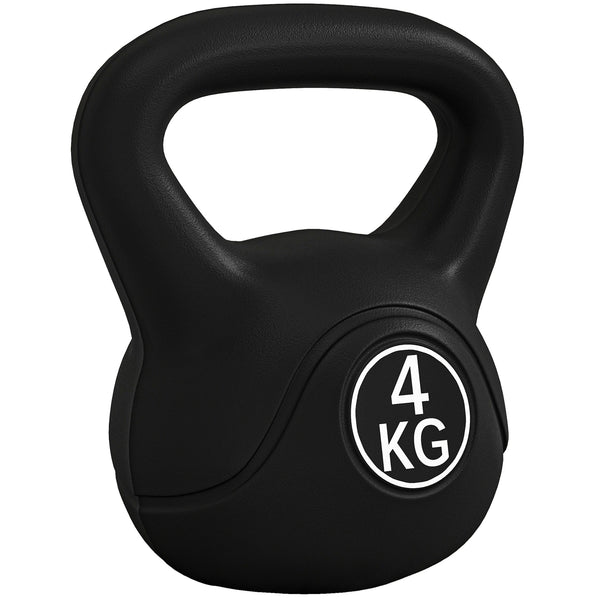 Kettlebell per Allenamento 4 kg in Plastica e Sabbia Nero acquista