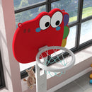 Canestro Basket per Bambini Regolabile 5 in 1 con Porta da Calcio e Golf Rosso 