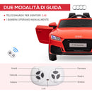 Macchina Elettrica per Bambini Licenza Audi TT con Telecomando e Fari LED Rosso  