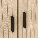 Set 2 Comodini Stile Nordico 48x40x48 cm in Legno Canettato Rovere e Nero  