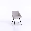 Set 2 Sedie 51x44x77 cm in Similpelle Grigio Melange