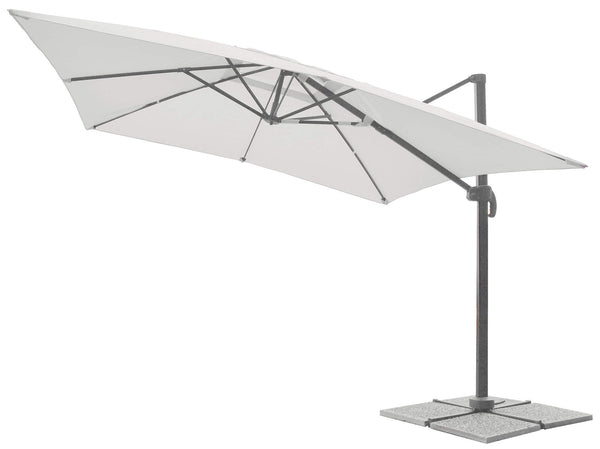 Parasol de Jardin Décentralisé 3x3m en Aluminium avec Toile Polyester Mosini Blues Gris et Blanc prezzo