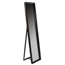 Specchio da Terra in Legno 40H170cm Marrone e Nero