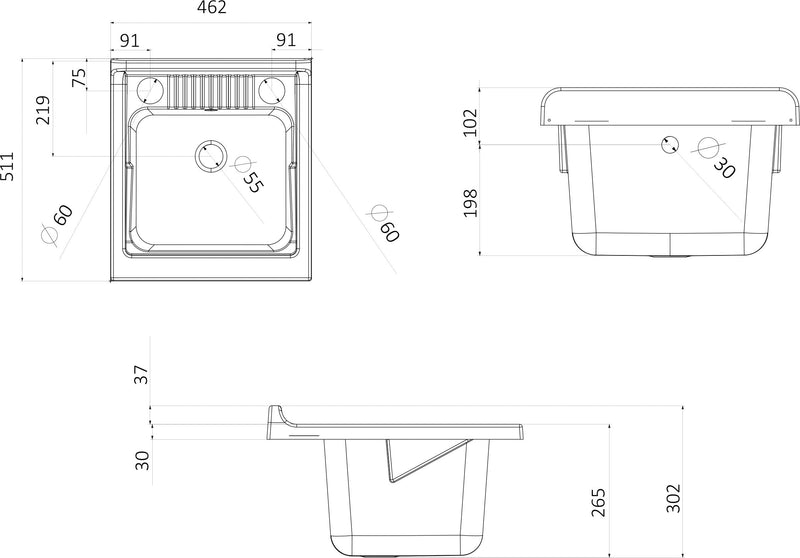 Mobile Lavatoio in Nobilato 45x50x85 cm 1 Anta Forlani Eco Olmo