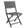 Chaise de jardin pliante Georgia 58x46x85 h cm en textilène anthracite