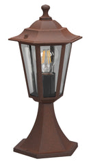 Lampada Palo da Esterno Attacco E27 in Alluminio Ruggine 