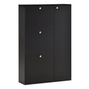 Scarpiera in Legno Nero 8 Scomparti 80x24x120 cm 