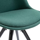 Set 2 Sedie Imbottite 48x56x87 cm in Tessuto  Verdi