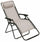 Chaise inclinable pliante Zero Gravity en fer et textilène Soriani Gran Relax Rio Ivory