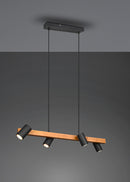 Lampada a Sospensione da Interno Attacco GU10 in Metallo Nero Opaco