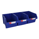 Set 12 Contenitori a Bocca di Lupo 28x42,5x26 cm in Plastica max 50 kg Blu 