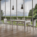 Consolle Allungabile 90-302x42x77 cm in Nobilitato Bianco