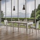 Consolle Allungabile 90-302x42x77 cm in Nobilitato Bianco