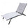 Bain de soleil de jardin empilable Itaca 194x71x83 h cm en textilène taupe