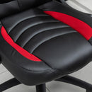Sedia da Gaming Ergonomica 66,5x51x115-125 cm in Similpelle  Nera e Rossa