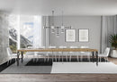 Tavolo Allungabile 140-400x90x77 cm Karamay Premium Quercia Natura Telaio Antracite 