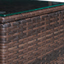 Set Salotto da Giardino in Rattan Sintetico 2 Divani e Tavolino Marrone 