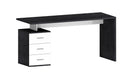 Scrivania 3 Cassetti 160x60x75 cm New Selina Bianco Lucido/Report Grigio  