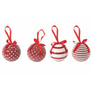 Set 14 Palle di Natale Ø7,5 cm in Polyfoam con Box Righe e Pois