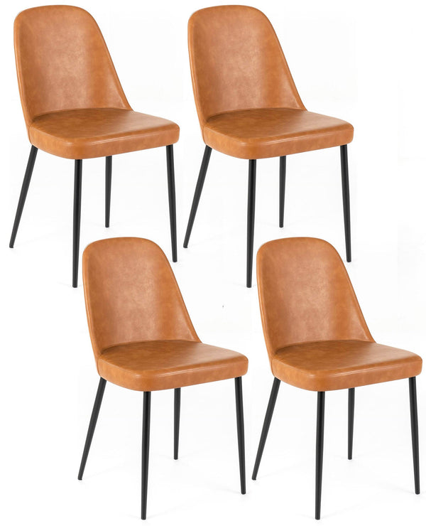Set 4 Sedie 52x45xH85 cm in Soft-Touch Tamara Caramello sconto