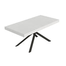 Tavolo Allungabile 200-460x90x77 cm Niket Bianco Frassino Gambe Antracite