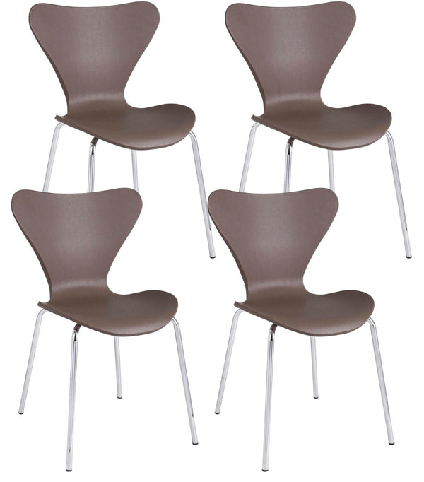 Lot de 4 chaises 50x49,5x82 cm Tessa en plastique Camel acquista