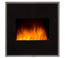 Camino Elettrico da Parete Effetto Fiamma 1800W CheminArte Black River Nero