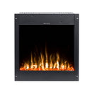Camino Elettrico da Incasso 60x127x16,5 cm Effetto Fiamma 1500W Gangs 49 Nero