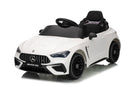 Macchina Elettrica per Bambini 12V Licenza Ufficiale Mercedes CLE53 Sedile in Pelle Bianco