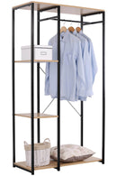 Stender Appendiabiti 3 Ripiani 90x40,4x167 cm in Metallo e Truciolato Motti
