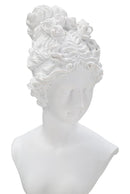 Scultura Statua Woman con Piedistallo 11x10,5x35,5 cm in Poliresina 