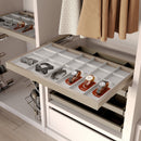Kit Cassetto Organizzatore e Telaio per Armadio 800 mm in Alluminio e Plastica Emuca Grigio Pietra