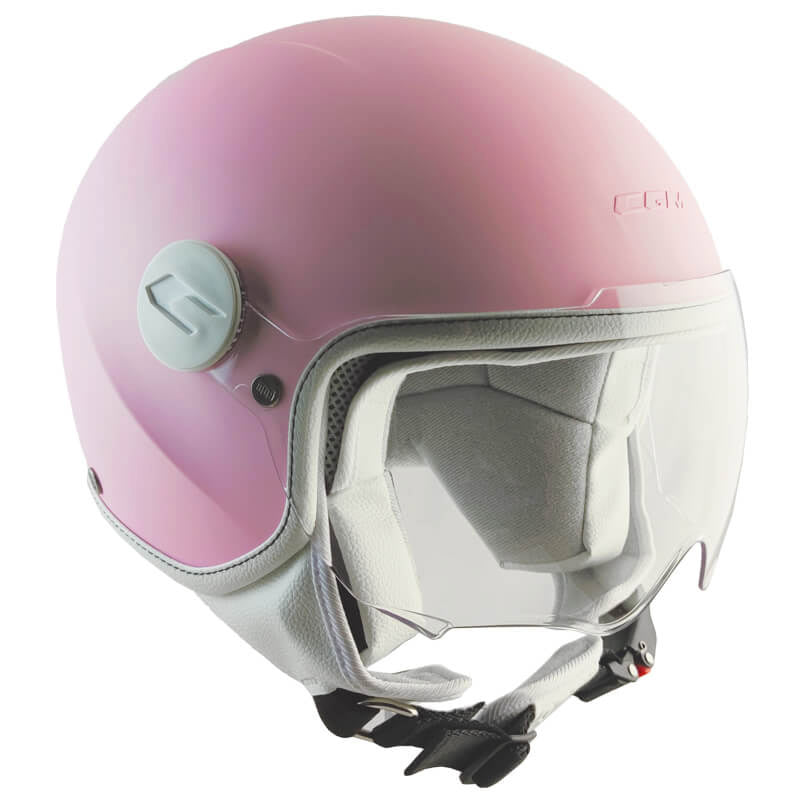 Casco Demi-Jet per Bambini Visiera Sagomata CGM Magic Mono 205A Rosa Opaco Varie Misure