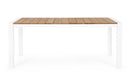 Tavolo da Giardino 180x90x75 cm in Alluminio Cameron Bianco